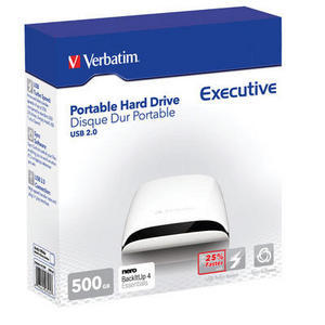 Verbatim 2.5” Portable Hard Drive USB 2.0 Executive 500GB – Arctic White external hard drive 5400 RPM 2.5″ image 5