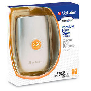 Verbatim 250GB USB 2.0 Portable HDD external hard drive 5400 RPM 2.5″ Silver image 7
