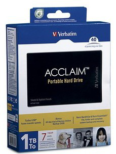 Verbatim 1TB Acclaim external hard drive 2.5″ USB 2.0 Black image 2