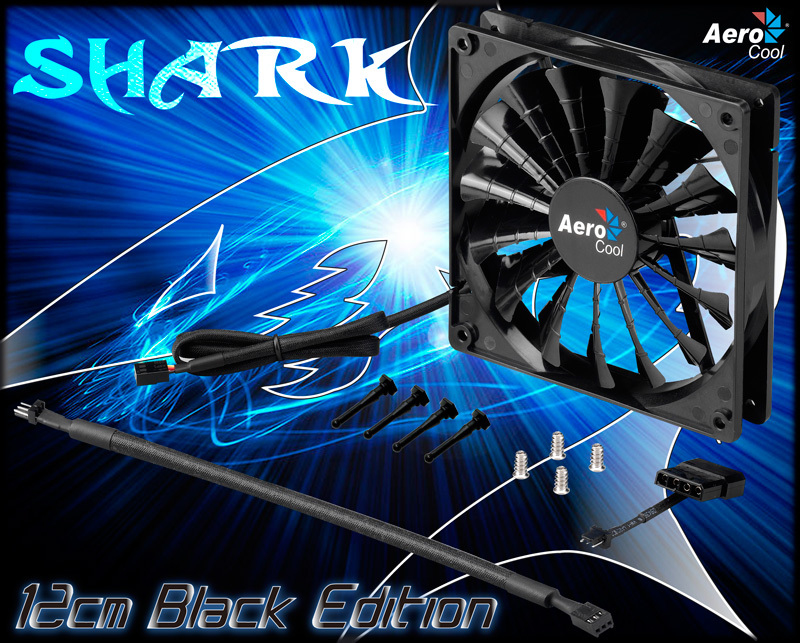 Aerocool Shark Computer case Fan 12 cm Black image 3
