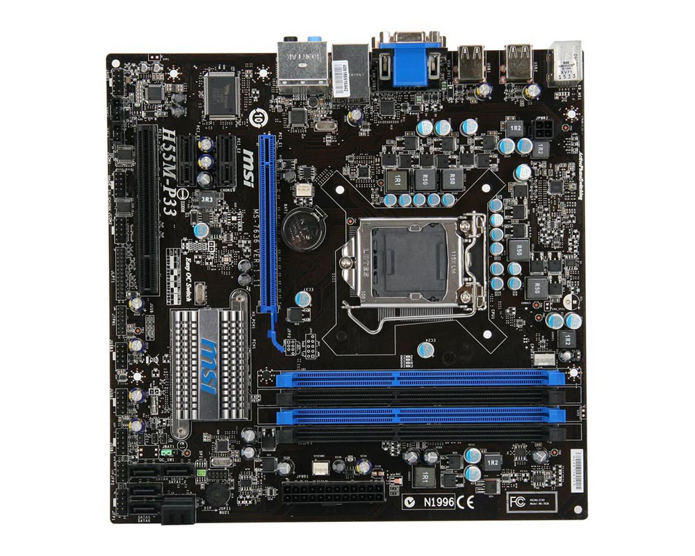 Specs MSI H55M-P33 motherboard Intel® H55 LGA 1156 (Socket H  