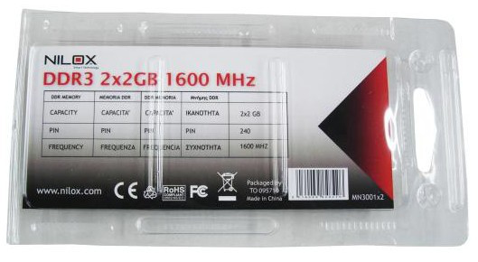 Nilox MN3001X2 memory module 4 GB 2 x 2 GB DDR3 240-pin DIMM image 2