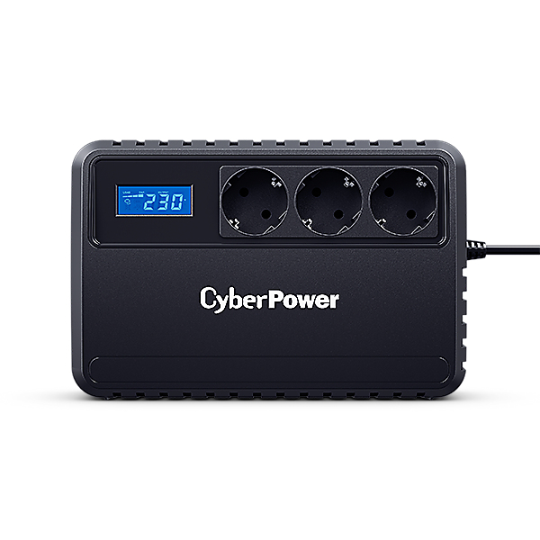 CyberPower LCD Line-Interactive USV 650VA/360WLCD, AVR, USB, Outlets (3) Schuko – image 2