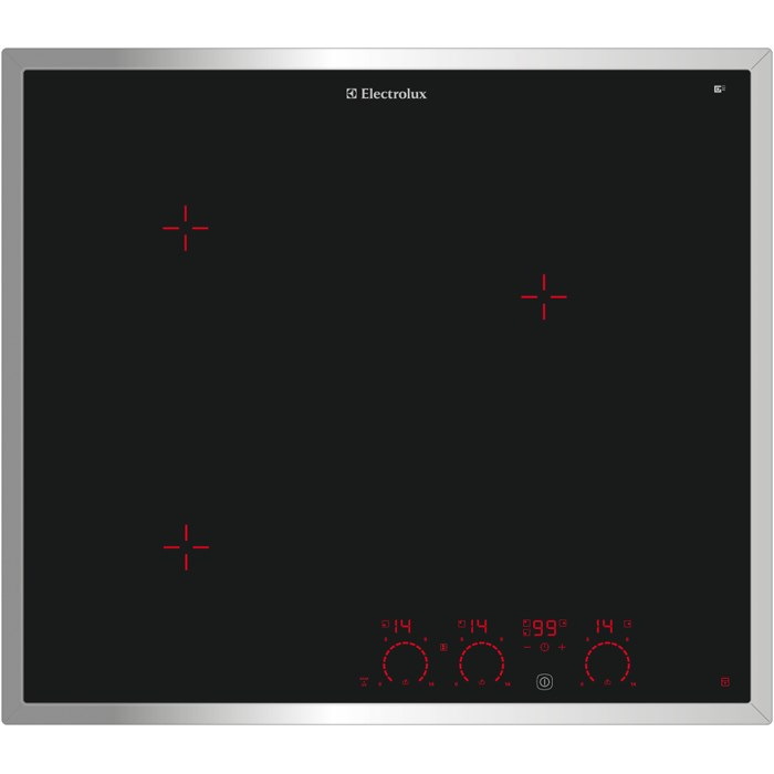 Electrolux GK58TSIPCN hob Black, Stainless steel Built-in Zone induction hob 3 zone(s)