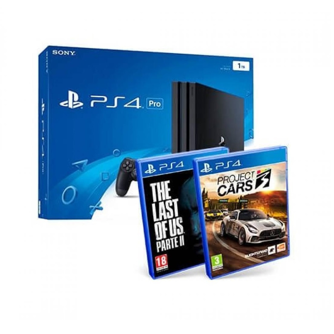 Sony Interactive Entertainment PlayStation 4 Pro 1TB + The Last of Us II + Project Cars 3 – image 1