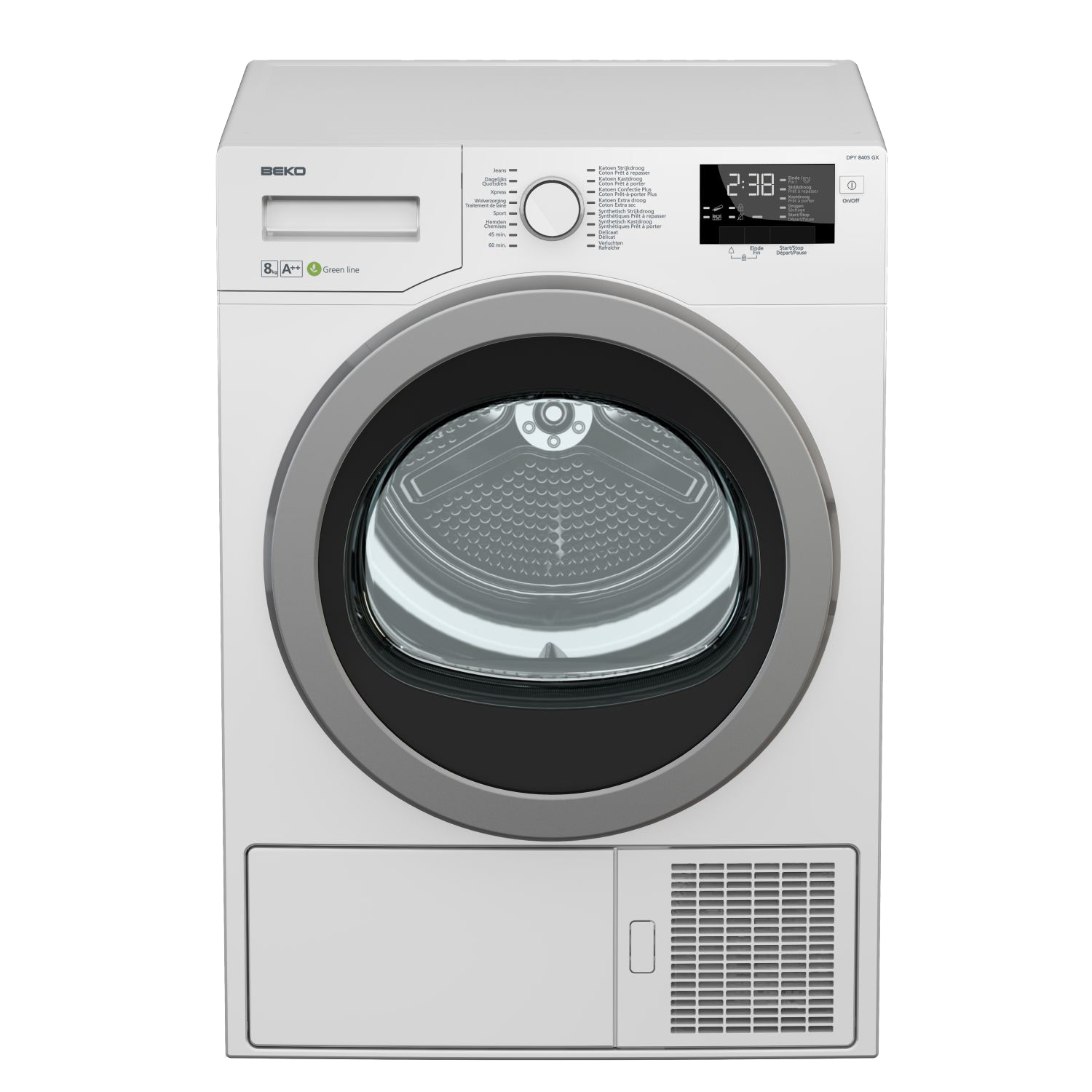 Beko DPY8405GXHB2 tumble dryer Freestanding Front-load