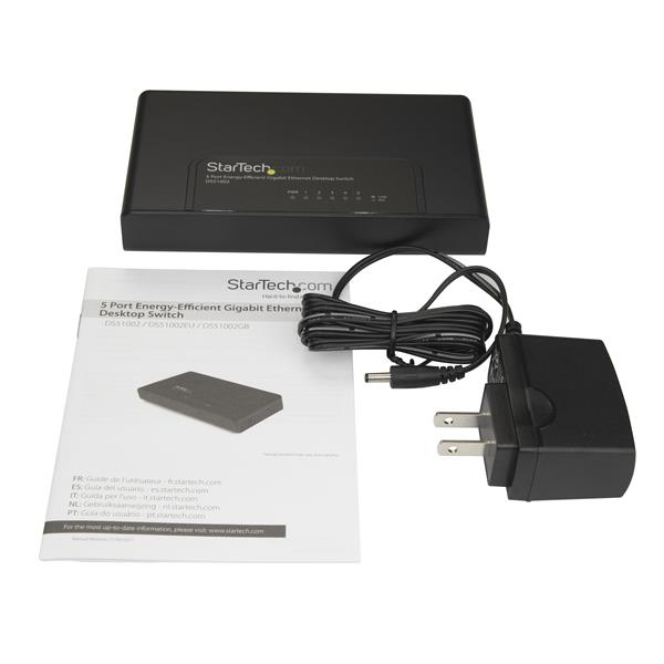 StarTech.com 5 Port Unmanaged Energy-Efficient Gigabit Ethernet Switch - Desktop / Wall Mount Network Switch – image 4