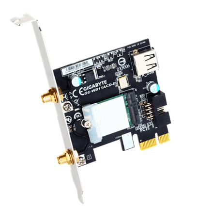 GIGABYTE GC-WB11ACD-I сетевая карта Внутренний WLAN / Bluetooth 433 Мбит/с