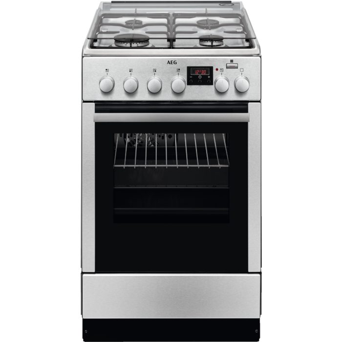 AEG CKB56400BX Freestanding cooker Electric Gas Black, Stainless steel
