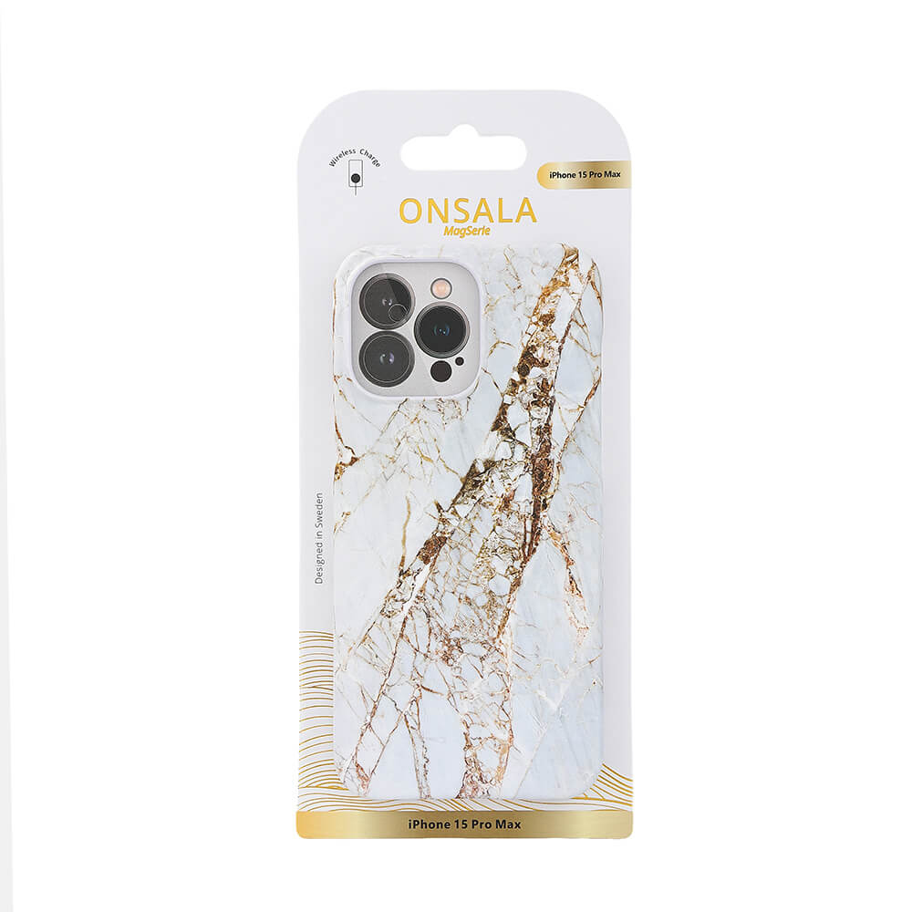 Onsala Phone Case MagSeries White Rhino Marble - iPhone 15 Pro Max – image 2