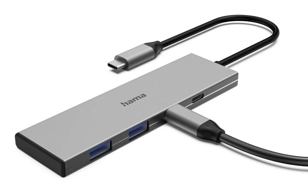 Hama USB-C hub, 4 Ports, 2x USB-A, 2x USB-C, USB 3.2 Gen2, 10 Gbit/s, PD, aluminium – image 4