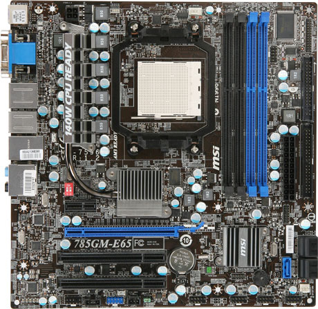 MSI 785GM-E65 motherboard AMD