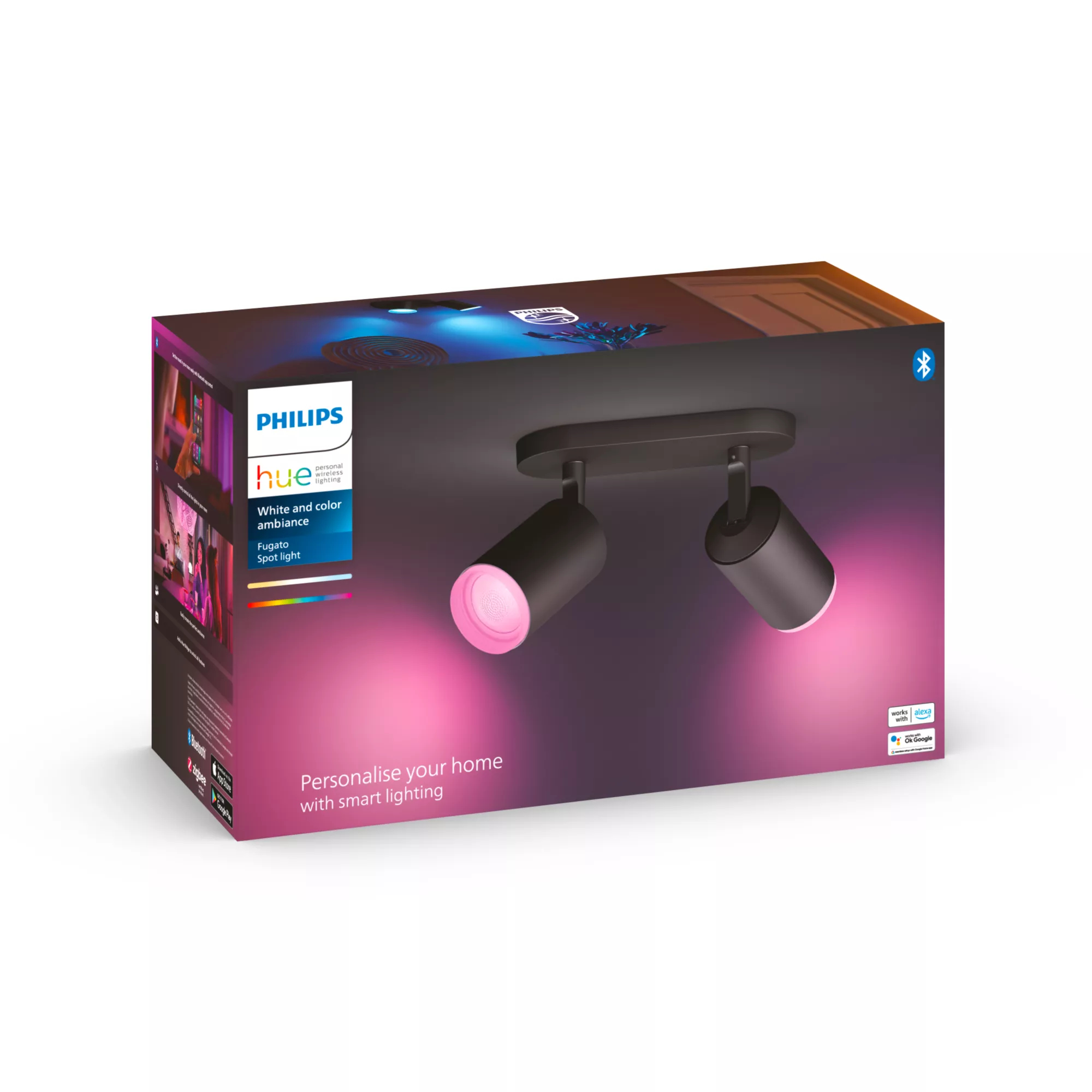 Philips by Signify Philips Hue White and colour ambience Fugato double spotlight – image 2