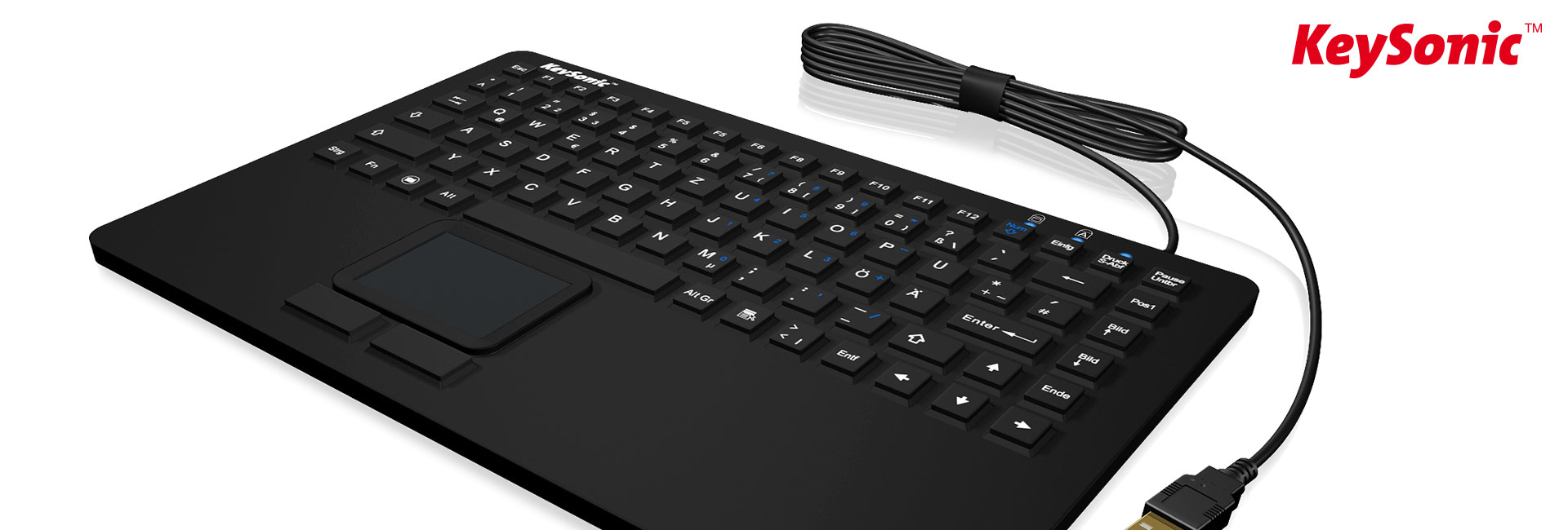 KeySonic KSK-5230IN keyboard Universal USB QWERTZ Black – image 2