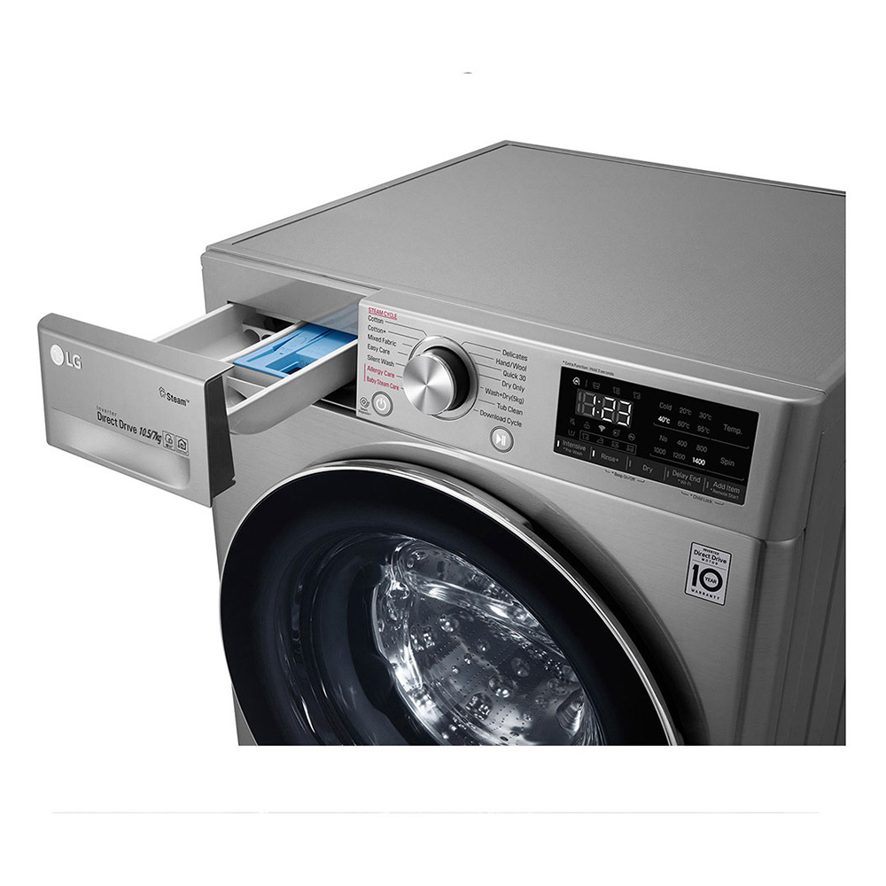 LG F4V5RGP2T washer dryer Freestanding Front-load Stainless steel – image 5