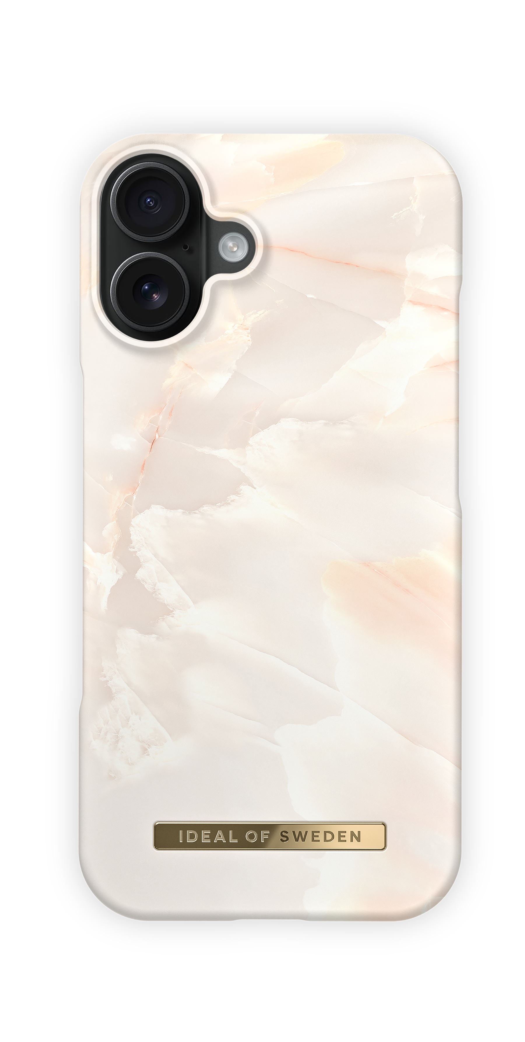 iDeal of Sweden Printed Case iPhone 16 Plus Rose Pearl Marble