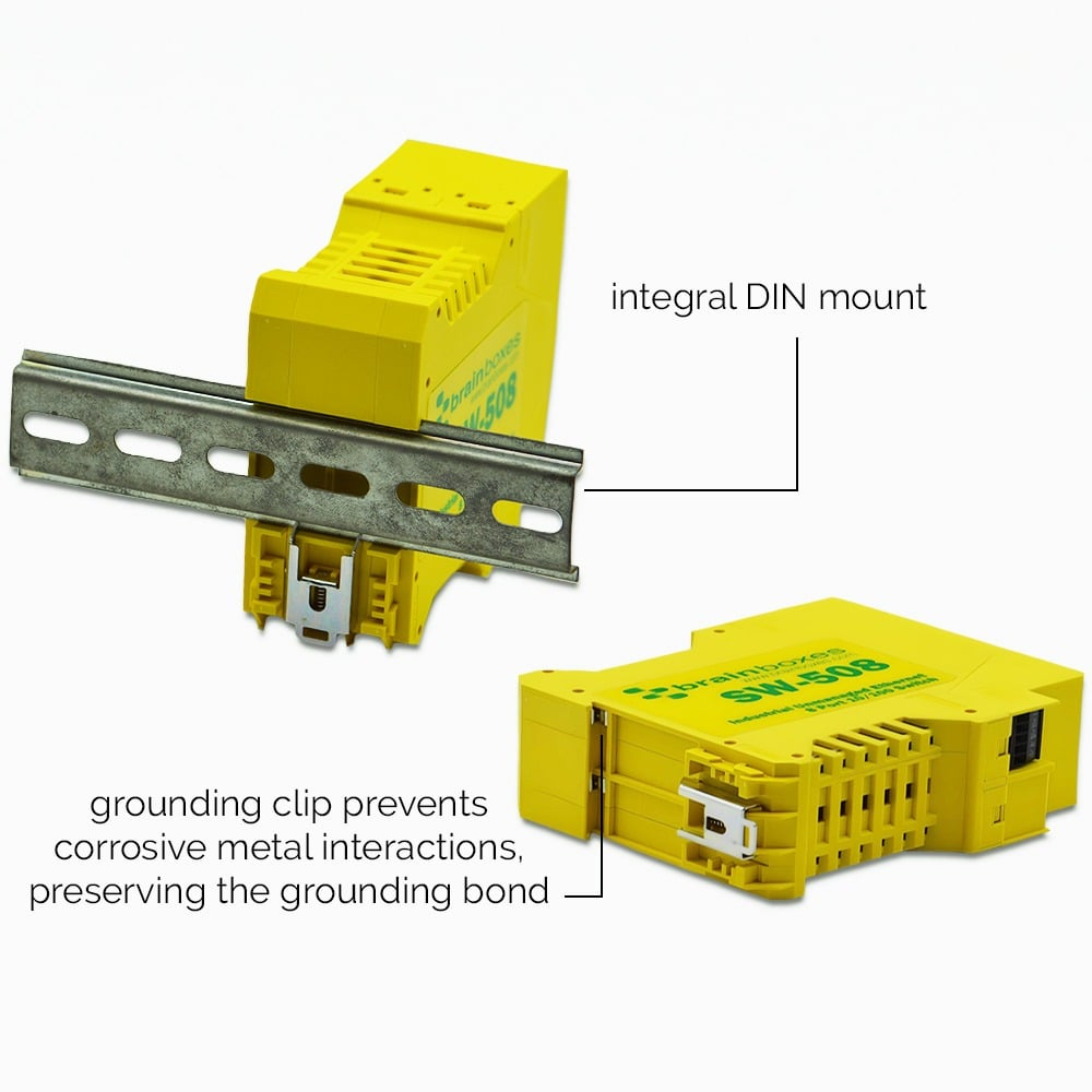 Brainboxes Industrial 8 Port 10/100 Ethernet Switch – image 4