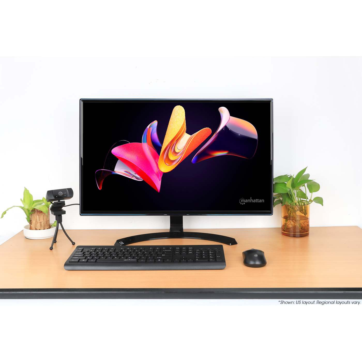 Manhattan MWK7350 Wireless USB Keyboard and Mouse Combo Set, One Single USB-A Nano Receiver for Both Devices, Full-Size Wireless Keyboard with 12 Multimedia/Fun – image 5