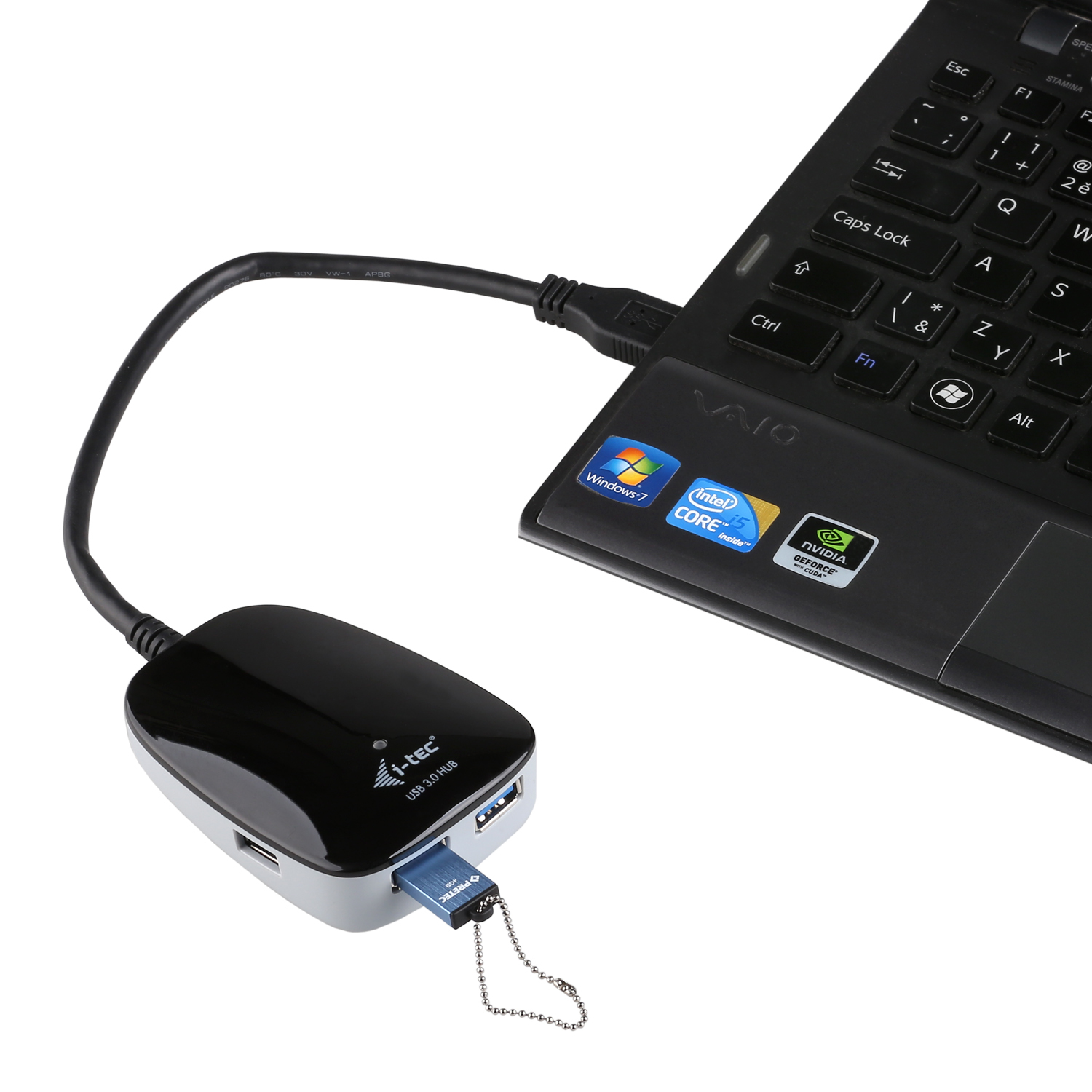 i-tec U3HUB402 interface hub 5000 Mbit/s Black – image 4