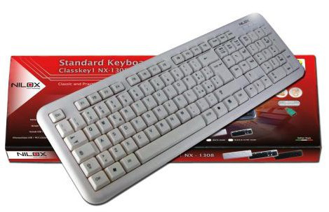 Nilox 10NXKBST26002 keyboard USB + PS/2 White – image 3