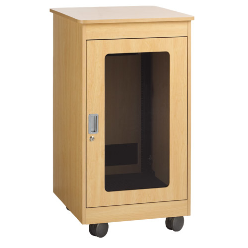 Chief YF1F2828M rack cabinet 28U Freestanding rack Black, Wood