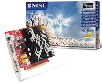 MSI NX7600GS-T2D256EH graphics card GDDR2 – image 1