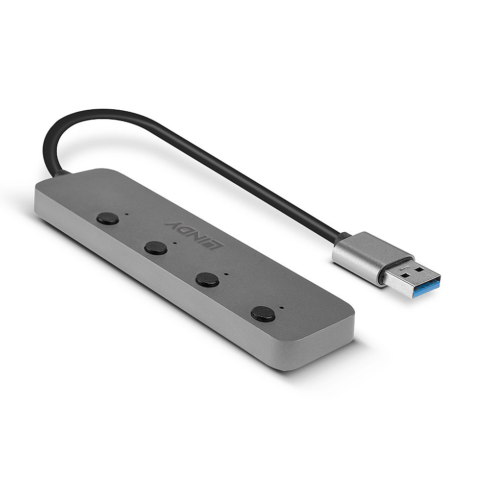 Lindy 4 Port USB 3.0 Hub with On/Off Switches – image 2