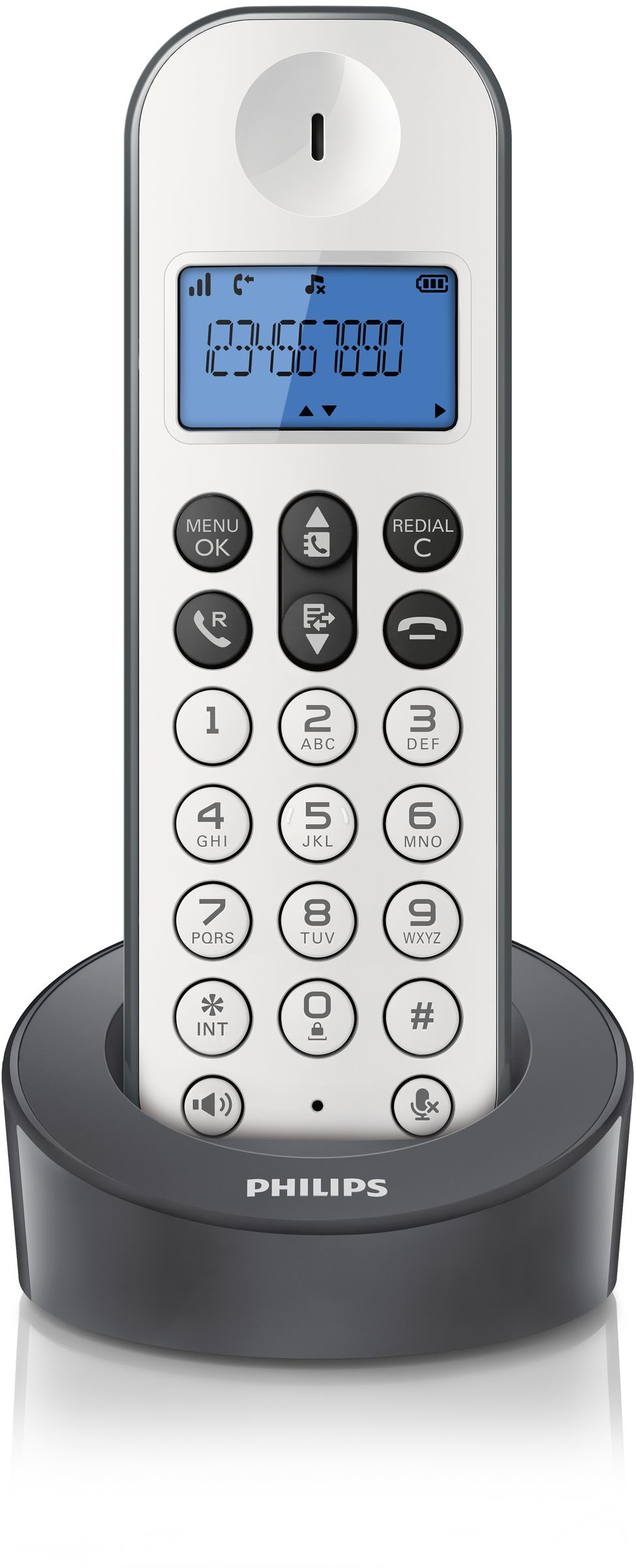 Philips D1211WG/FR telephone Caller ID Grey, White – image 3