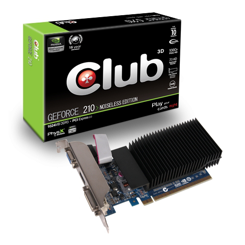 CLUB3D CGNX-212L graphics card NVIDIA GeForce 210 – image 1