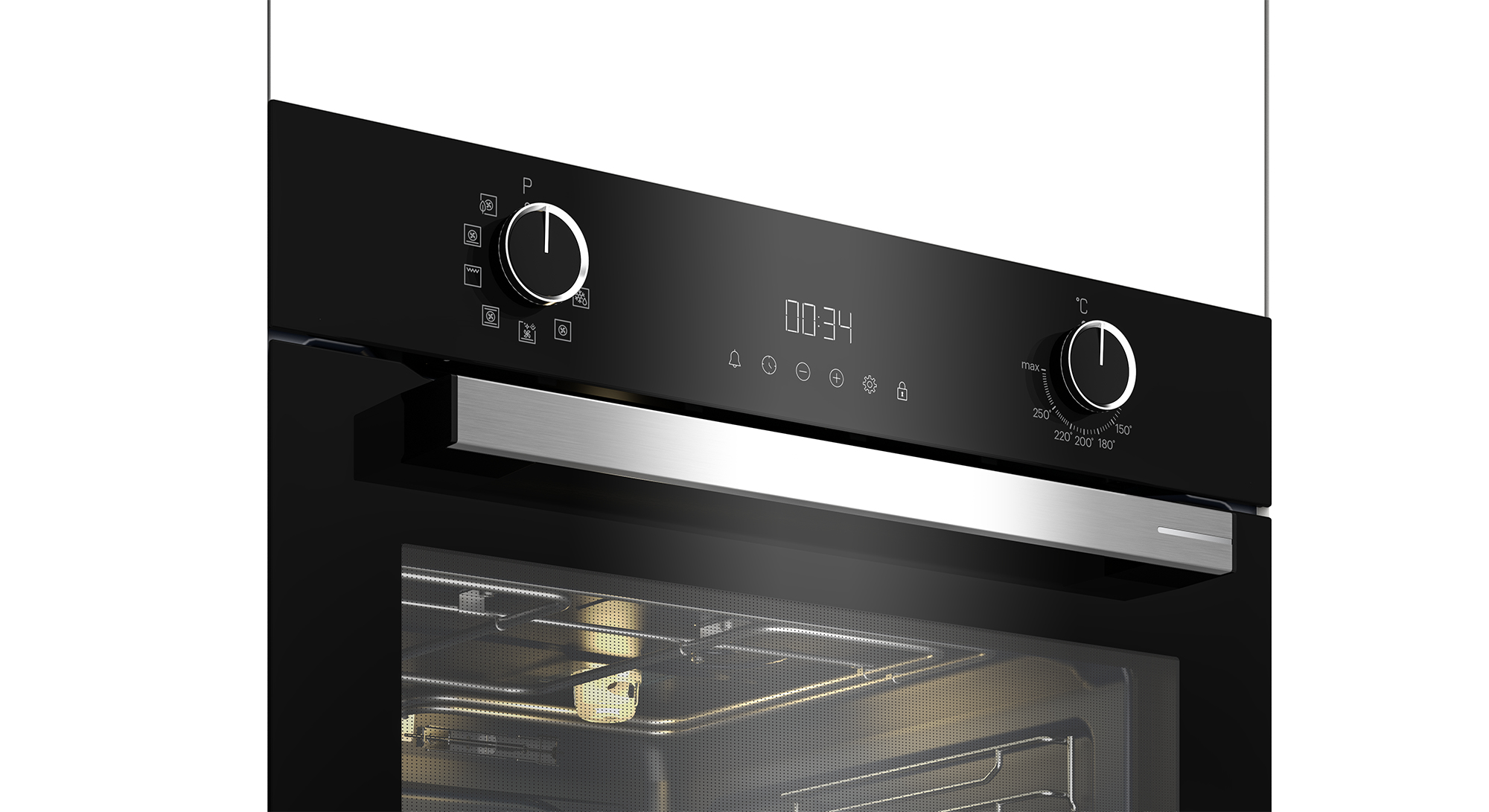 Grundig GEBM12300B 60cm HotAero Pro Multi-Function Oven with Catalytic Liners – image 2