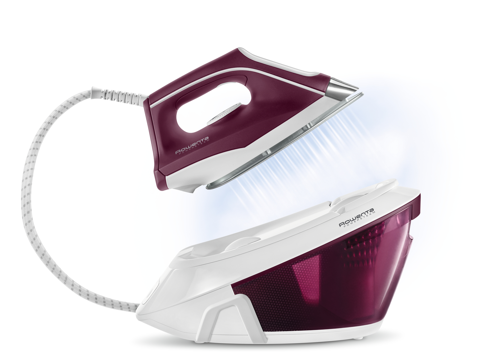 Rowenta VR8216 2200 W 1.5 L Microsteam 400 Laser soleplate Burgundy, White – image 1