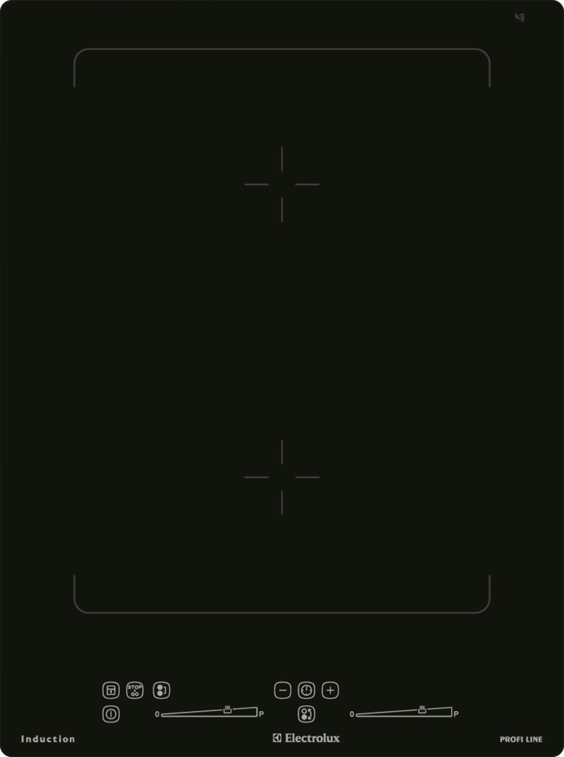 Electrolux GK38TSIDO Black Built-in Zone induction hob 2 zone(s)