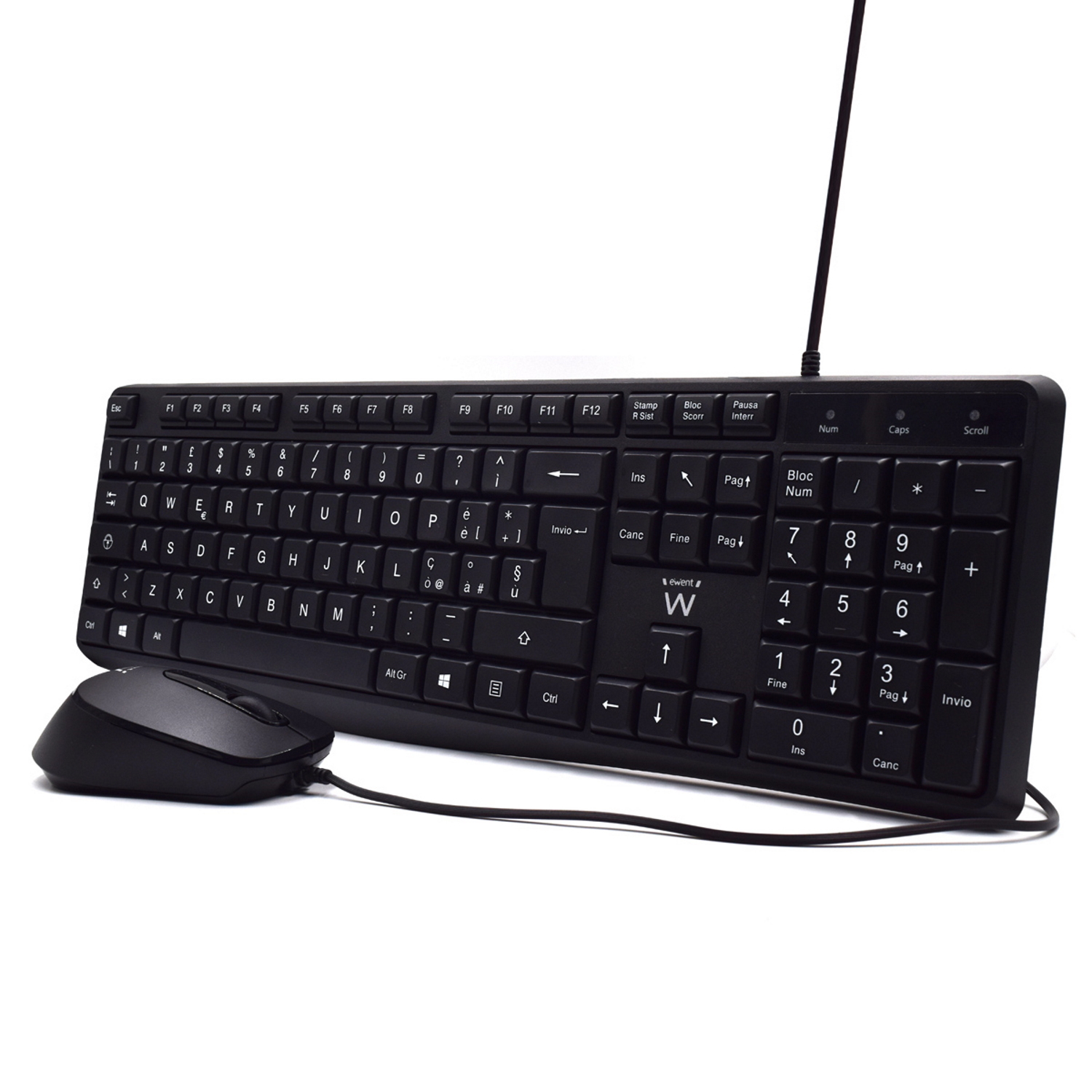 Ewent EW3005 keyboard Mouse included Office USB QWERTY Italian Black – image 2