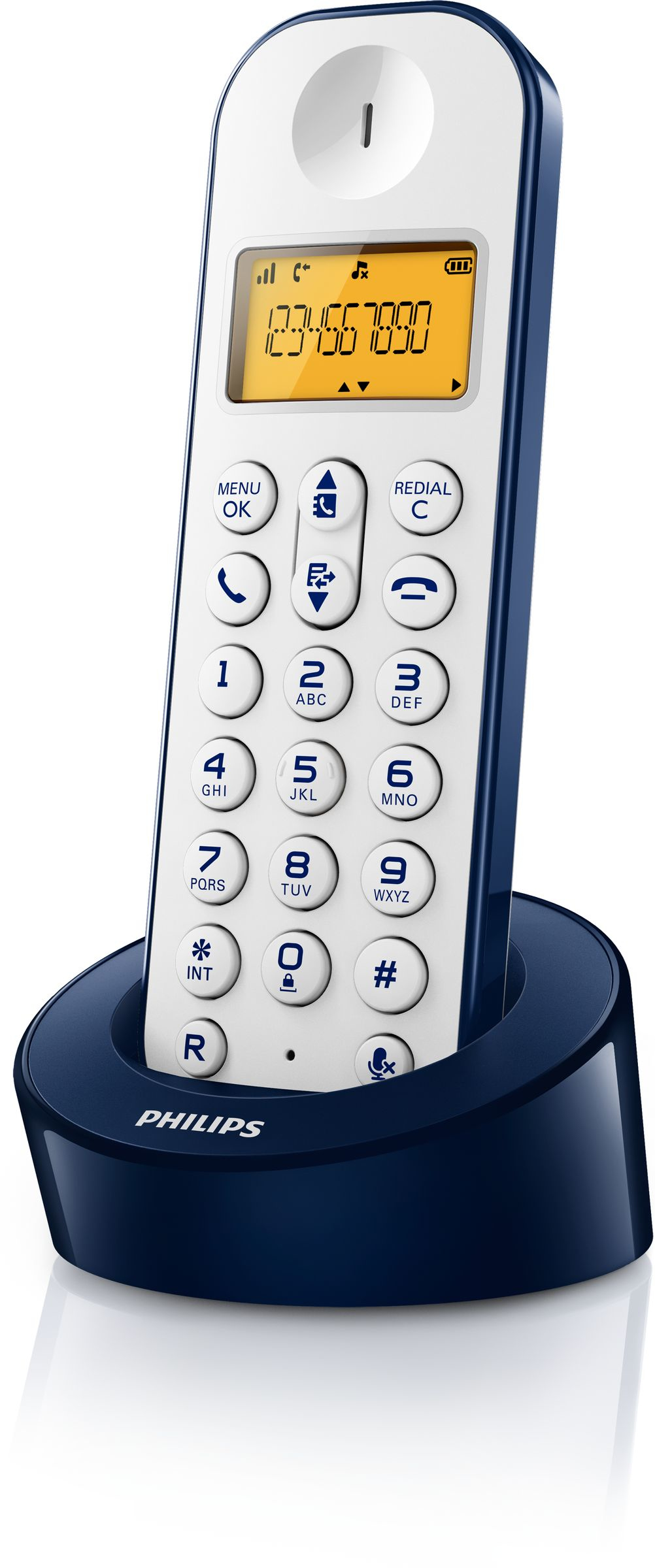 Philips D1201WD/FR telephone DECT telephone Caller ID Blue, White – image 2