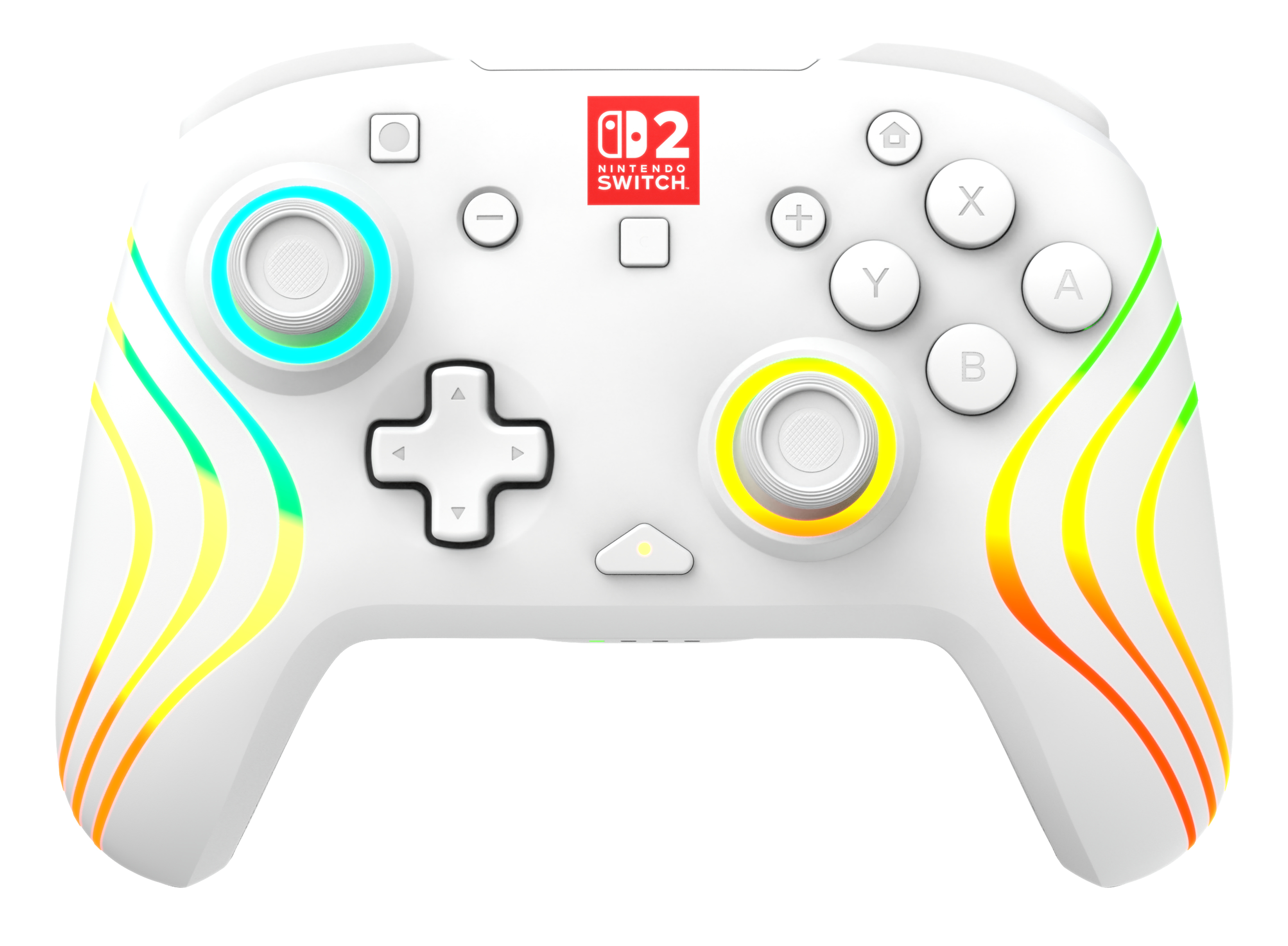 Turtle Beach Afterglow Wave Blanc Manette de gaming RGB sans fil Sous licence officielle pour Nintendo Switch 2