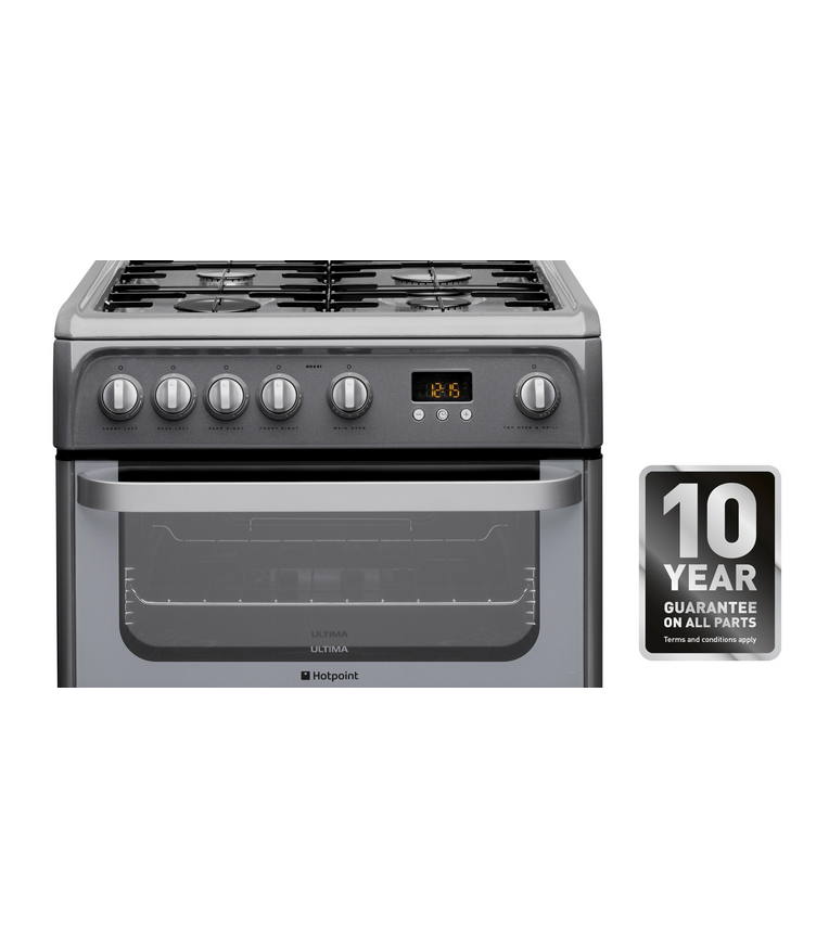 Hotpoint HUG61G cooker Freestanding cooker Natural gas Gas Graphite – image 2