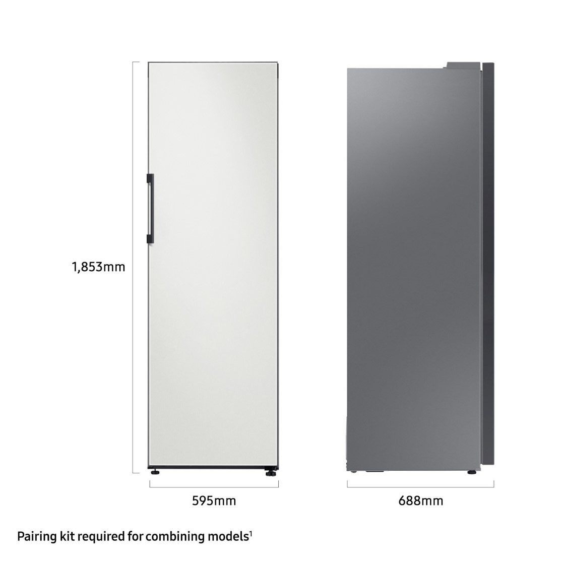Samsung Bespoke RR39A74A301/EU Tall One Door Fridge with SpaceMax™ Technology - Cotta White – image 3