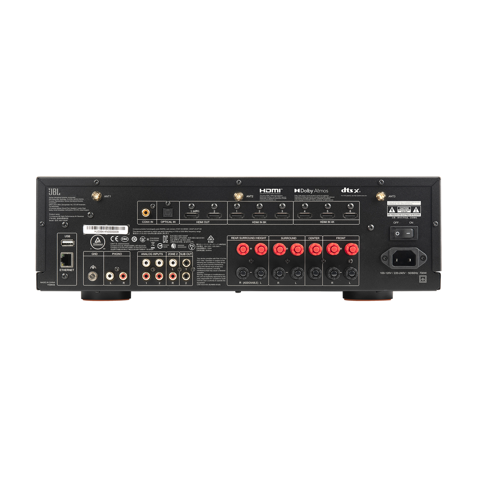 JBL MA7100HP 125 W 7.2 channels Black, White – image 5