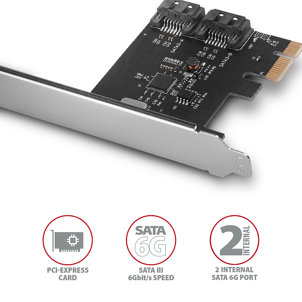 Axagon PCES-SA2N interface cards/adapter Internal SATA – image 2