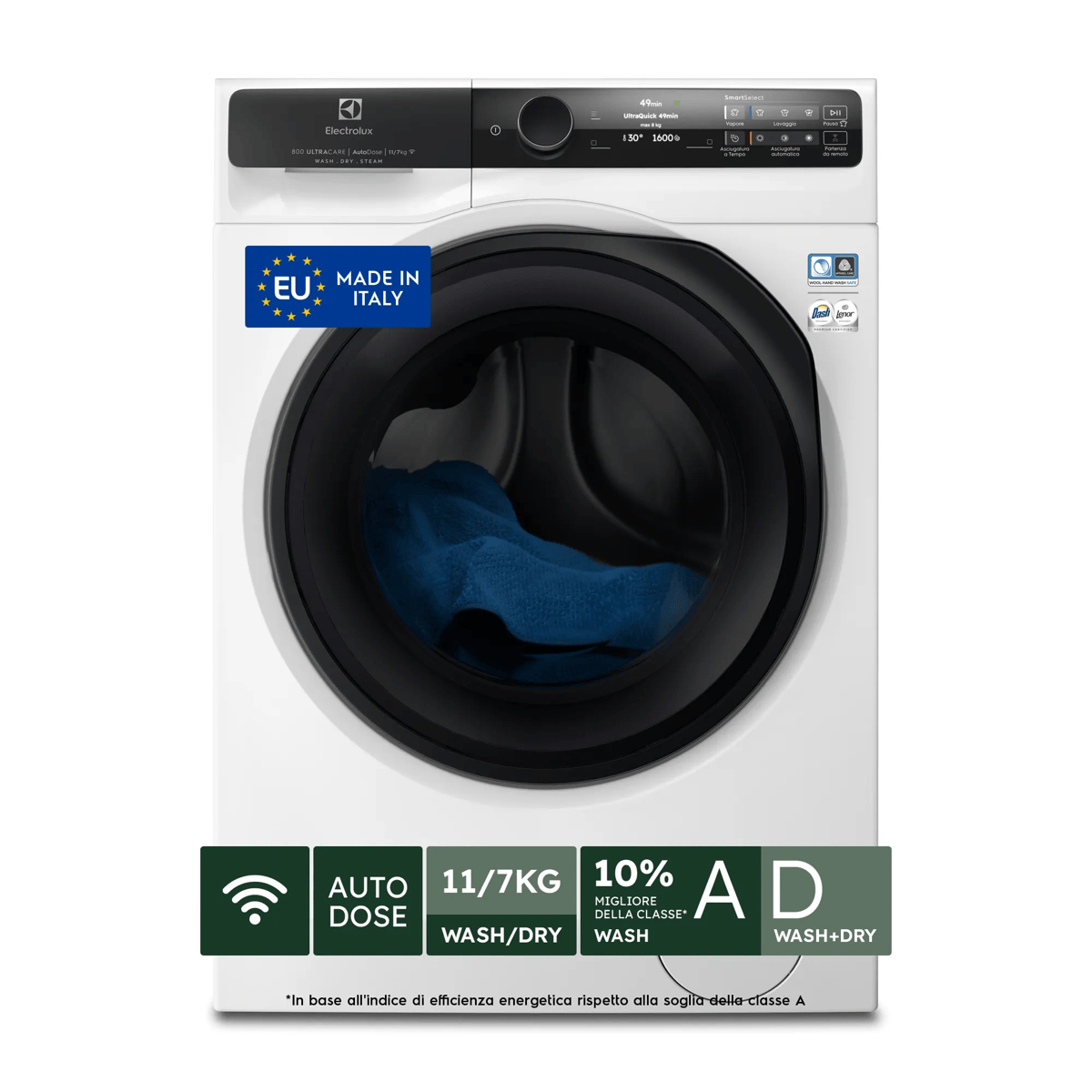 Electrolux EW8W7117GCQ washer dryer Freestanding Front-load White