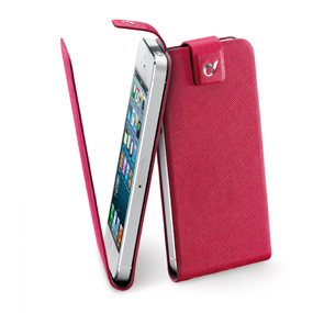Cellularline FLIPSLIMIPHONE5P mobile phone case Flip case Pink – image 1