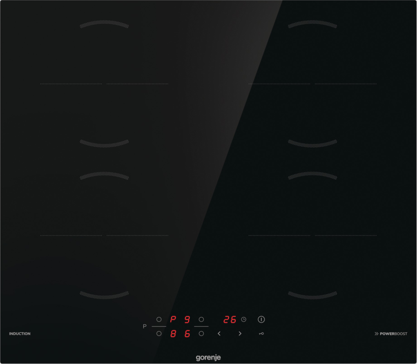 Gorenje GI6401BSCE Black Built-in 59 cm Zone induction hob 4 zone(s)