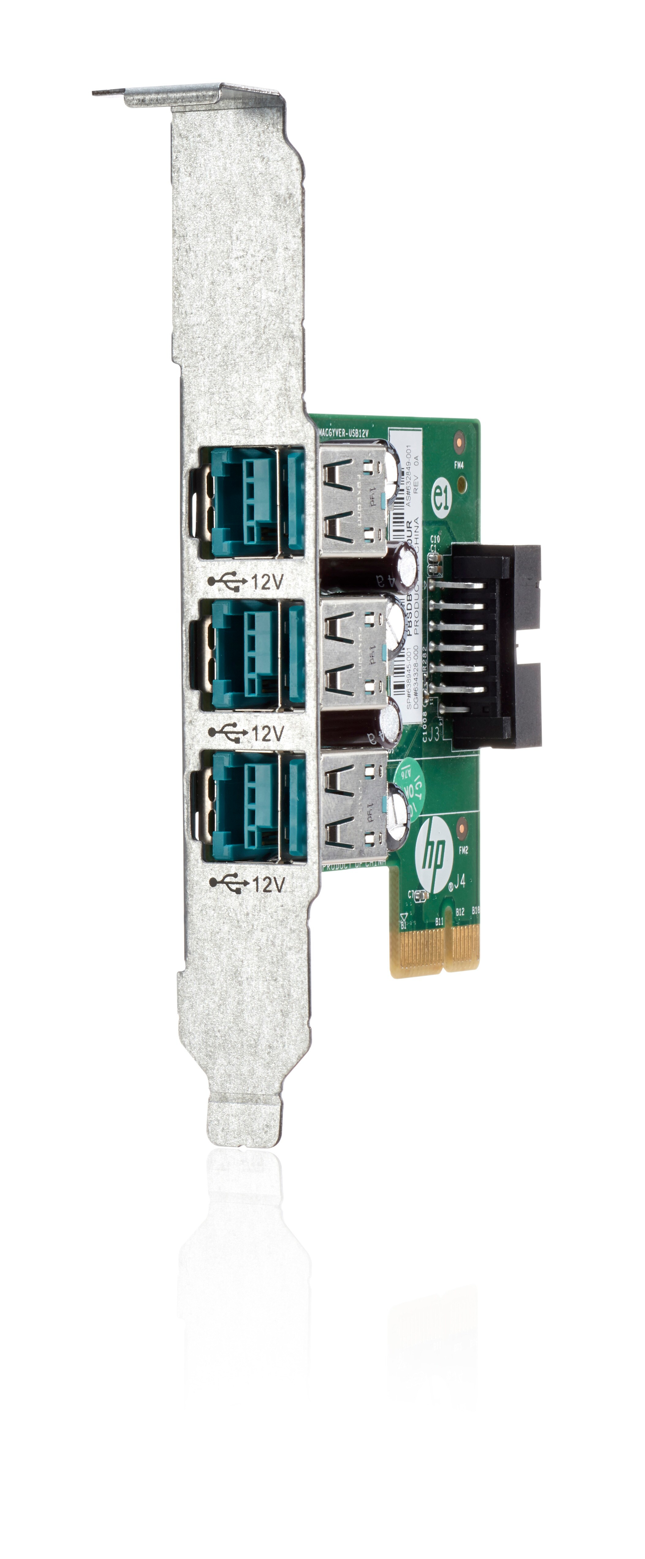 HP 3-port 12V Powered USB HH interface cards/adapter Internal USB 3.2 Gen 1 (3.1 Gen 1)