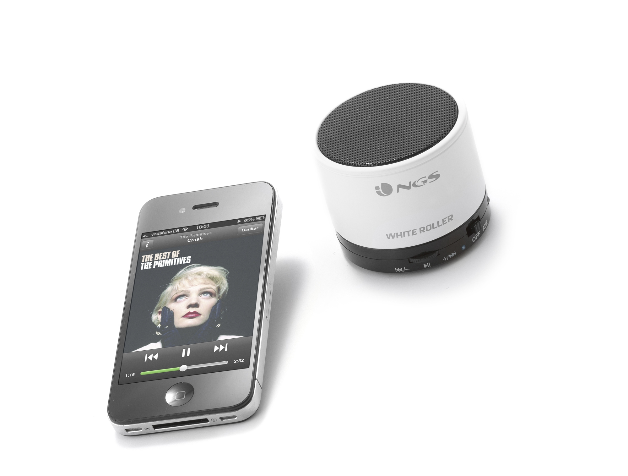NGS White Roller Mono portable speaker image 9