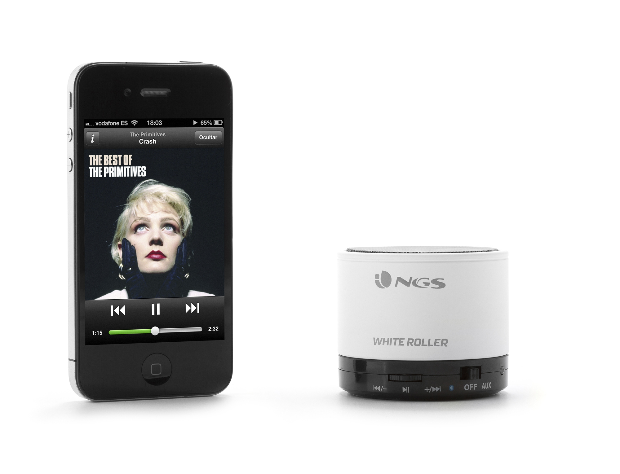 NGS White Roller Mono portable speaker image 10