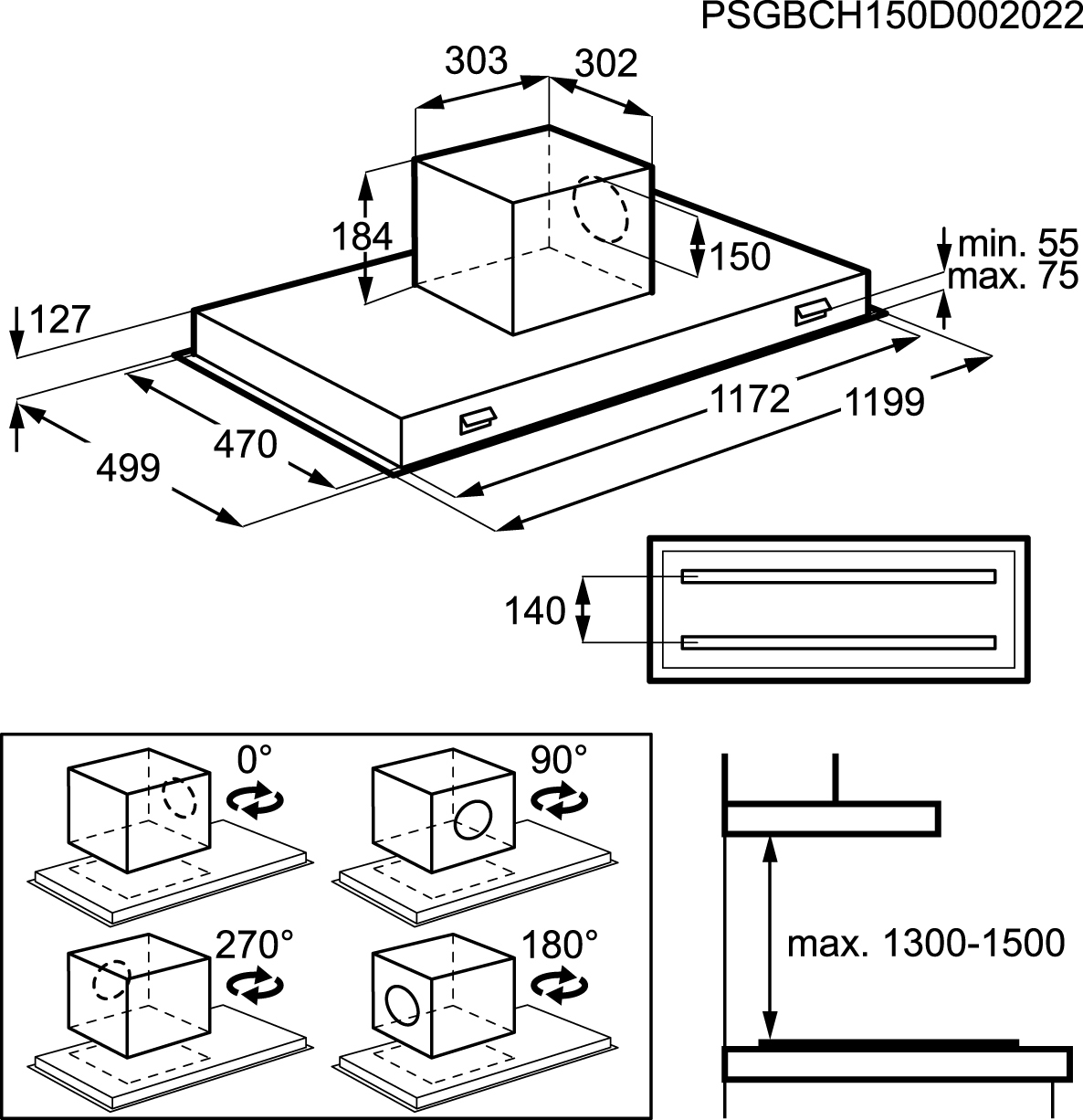 AEG X812264MG0 Ceiling built-in White 605 m³/h – image 2