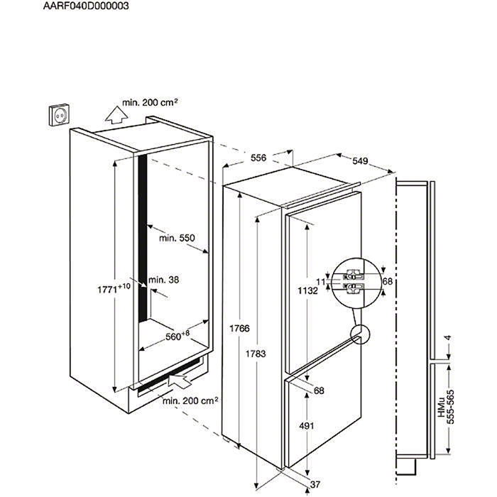Electrolux ENG2793AOW fridge-freezer Built-in – image 2