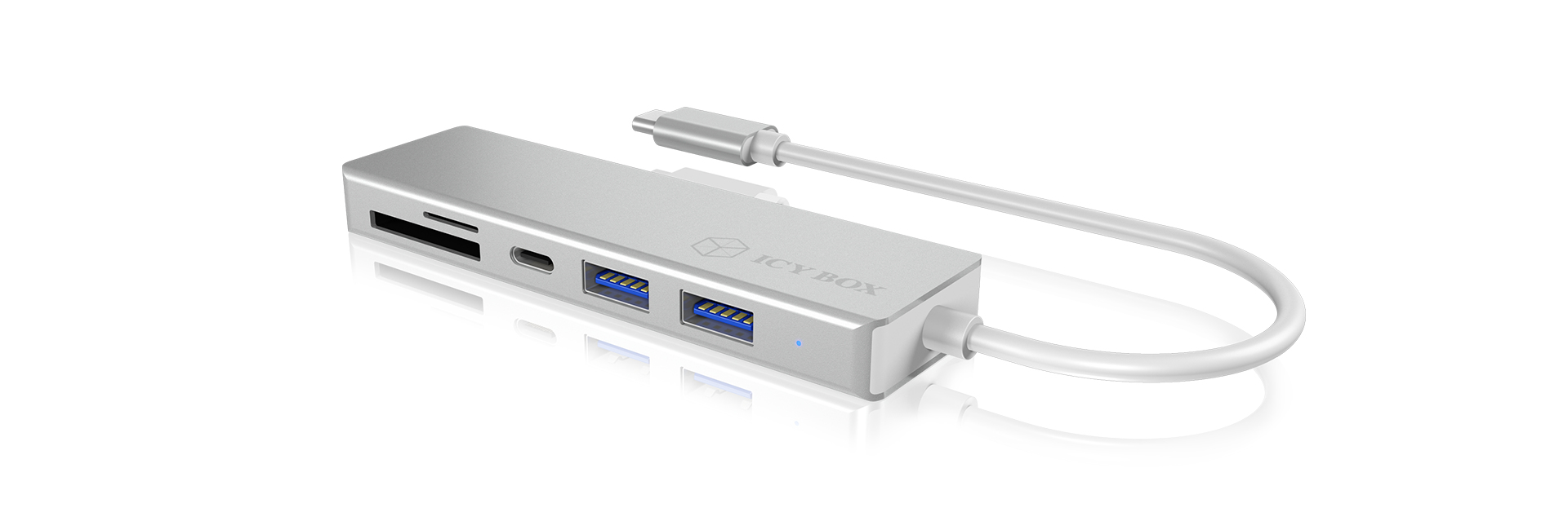 ICY BOX IB-HUB1413-CR USB 3.2 Gen 1 (3.1 Gen 1) Type-C Silver – image 3