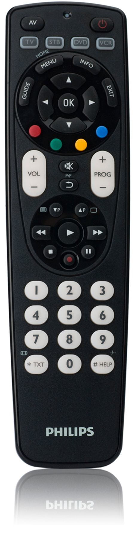 Philips Perfect replacement SRP4004/27 remote control IR Wireless DVD/Blu-ray, DVDR-HDD, SAT, TV, VCR Press buttons – image 2