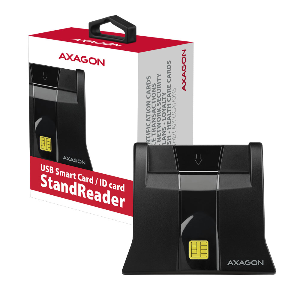 Axagon CRE-SM4 smart card reader Indoor USB USB 2.0 Black – image 5